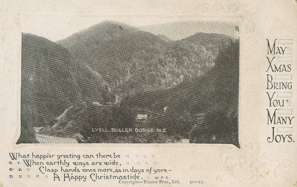 Lyell, Buller Gorge Christmas card