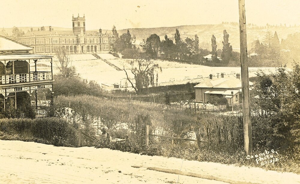 Nelson College grounds after a hail storm
