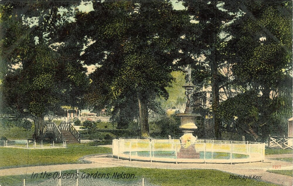 Cupid Fountain at Queen's Gardens Nelson
