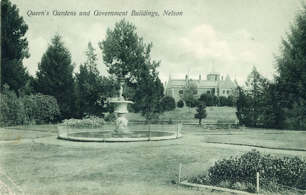 Queen's Gardens and government buildings