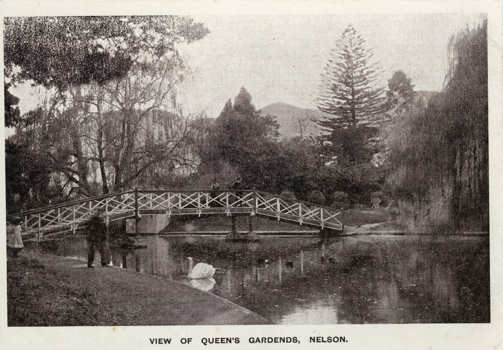 Queen's Garden view of foot bridge