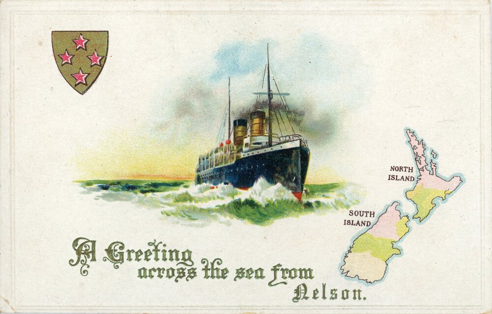 Greeting across the sea from Nelson