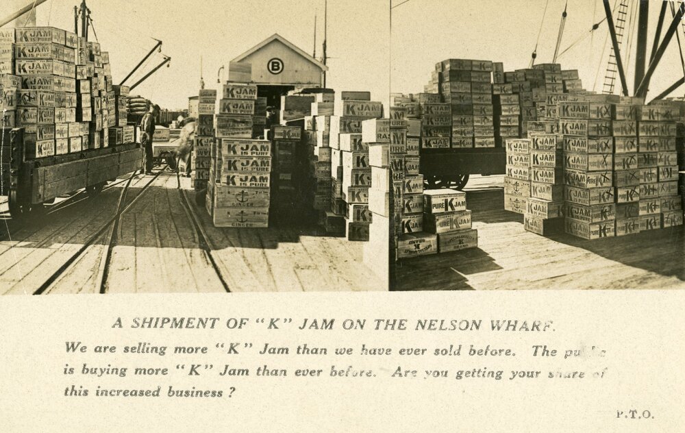 Shipment of K Jam on Nelson Wharf
