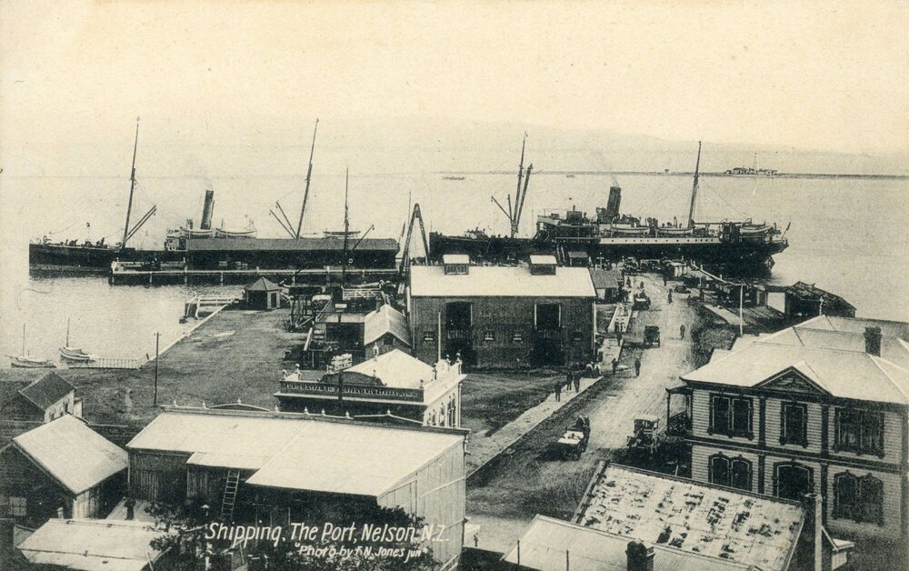 Boats docked at the Port