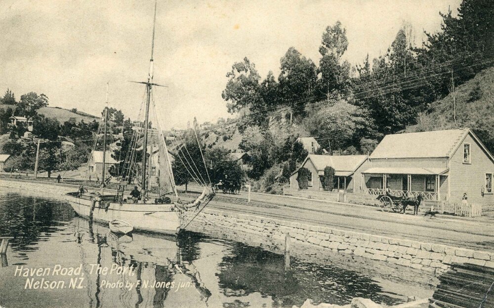 Boat anchored by Haven Road