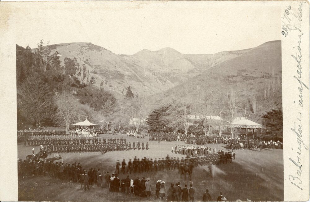 Volunteer muster and troop inspection