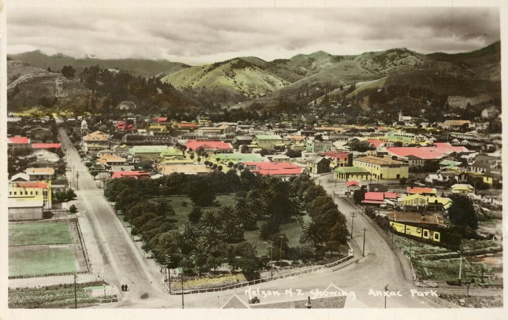Looking down on ANZAC park