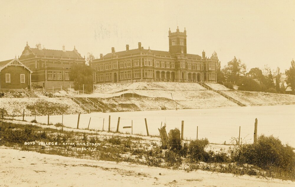 Nelson College after the 1911 storm