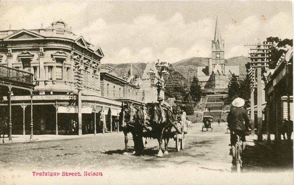 Looking down Trafalgar Street