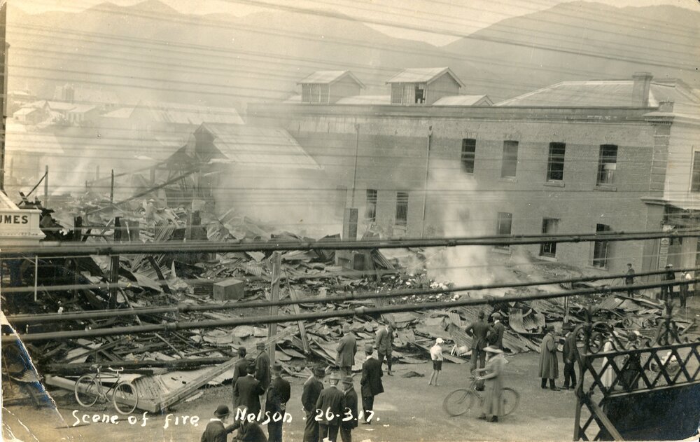 Scene of a fire in Trafalgar Street