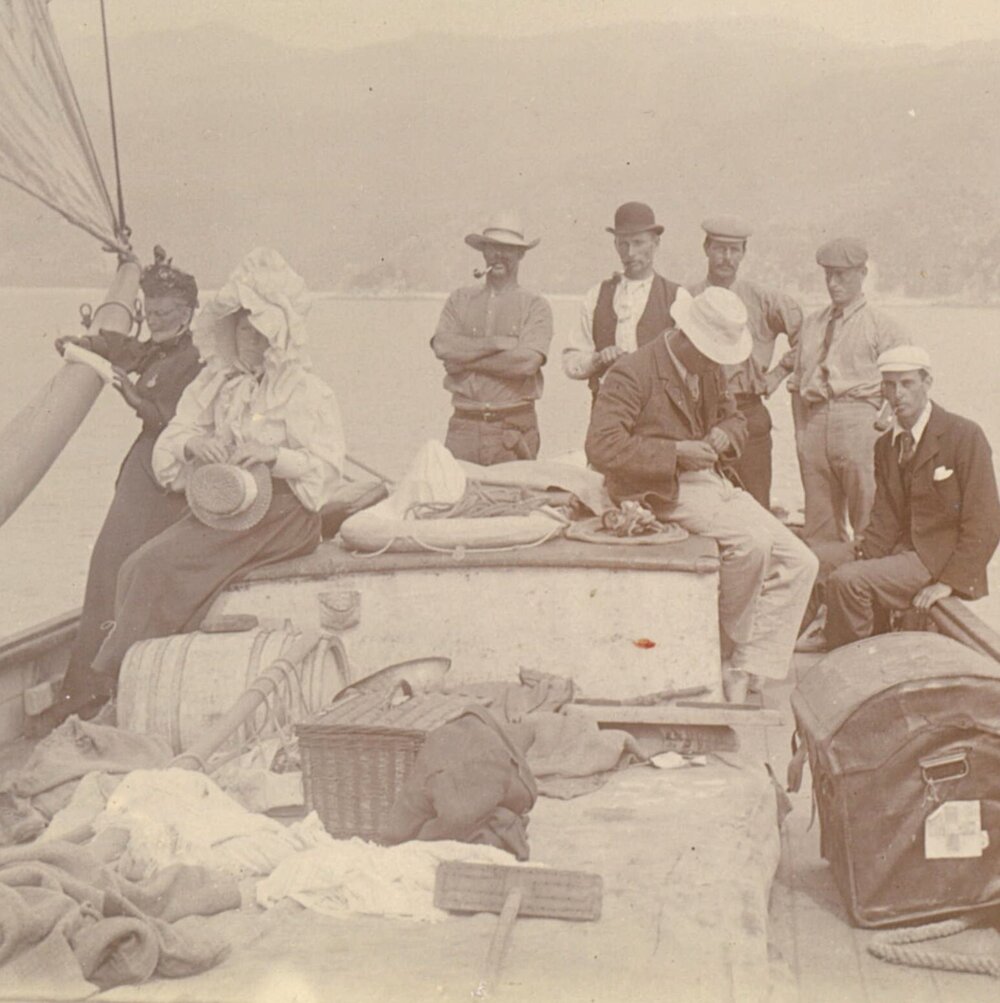 Glasgow family on board a boat