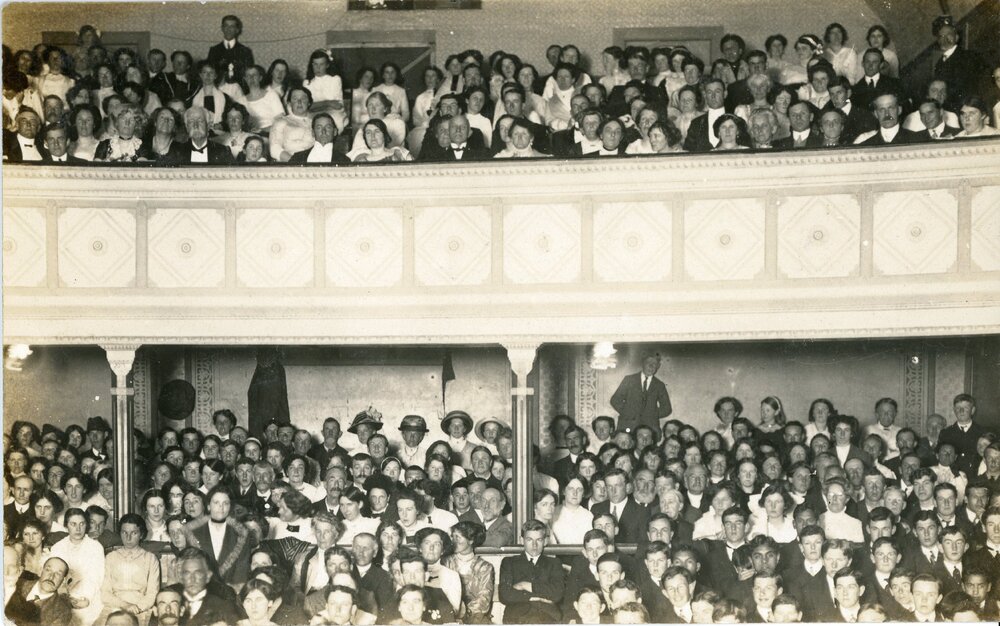 Crowded auditorium at the theatre