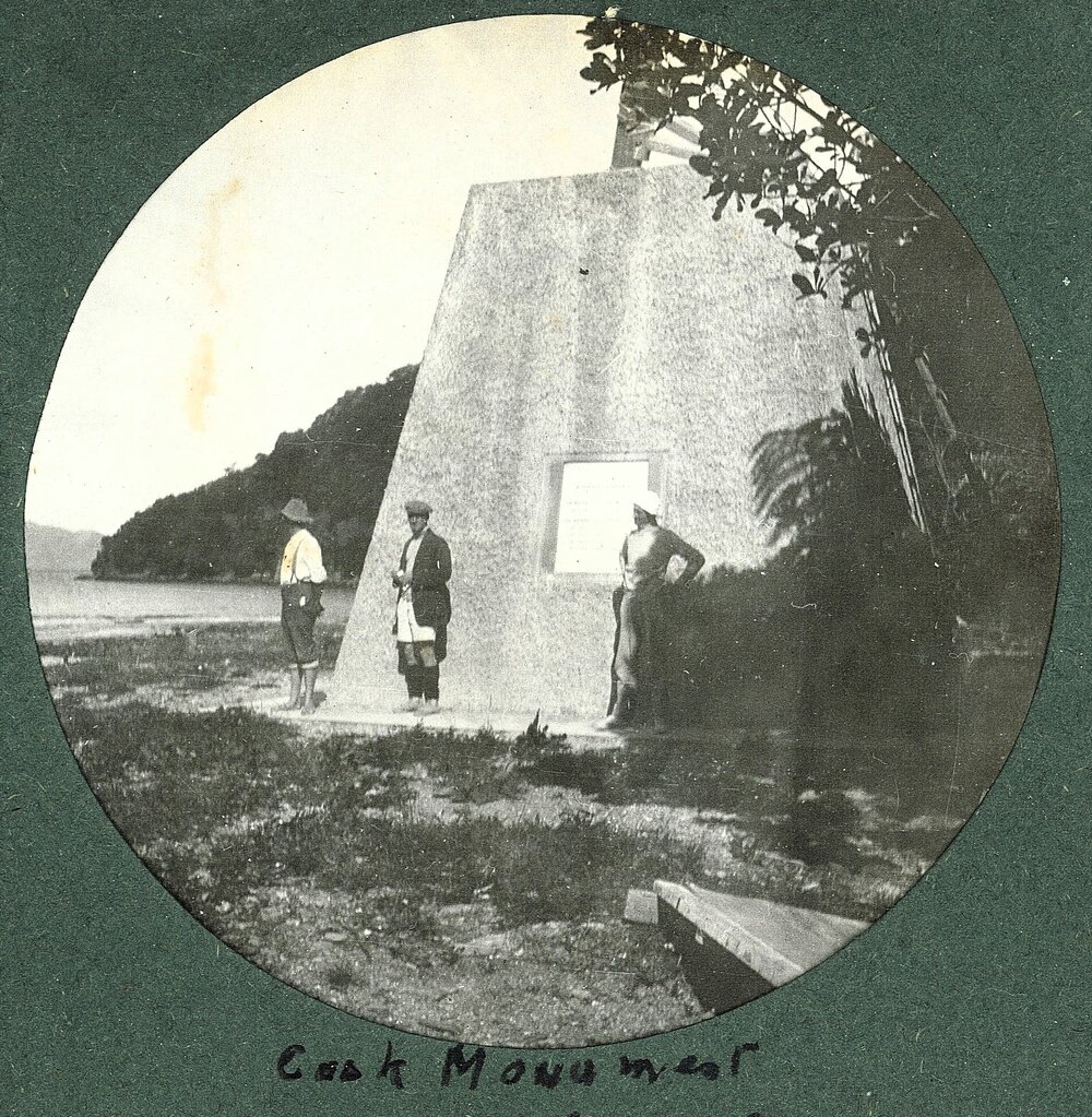 Cook Monument in Marlborough Sounds