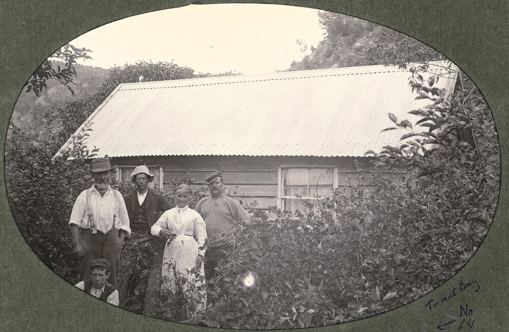 Members of the family outside the bach