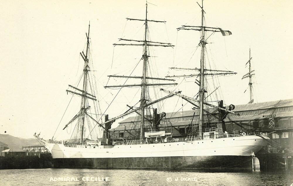 The Admiral Cecilie at the wharf