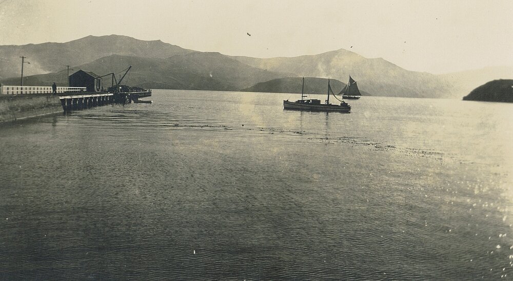 Wharf and two boats