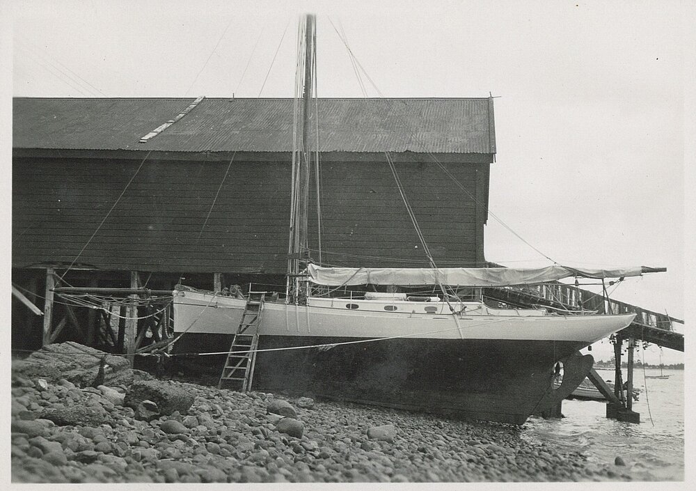 Boat beside the boat shed