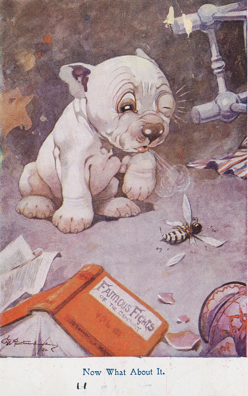 Postcard from the Bonzo series by George Ernest Studdy