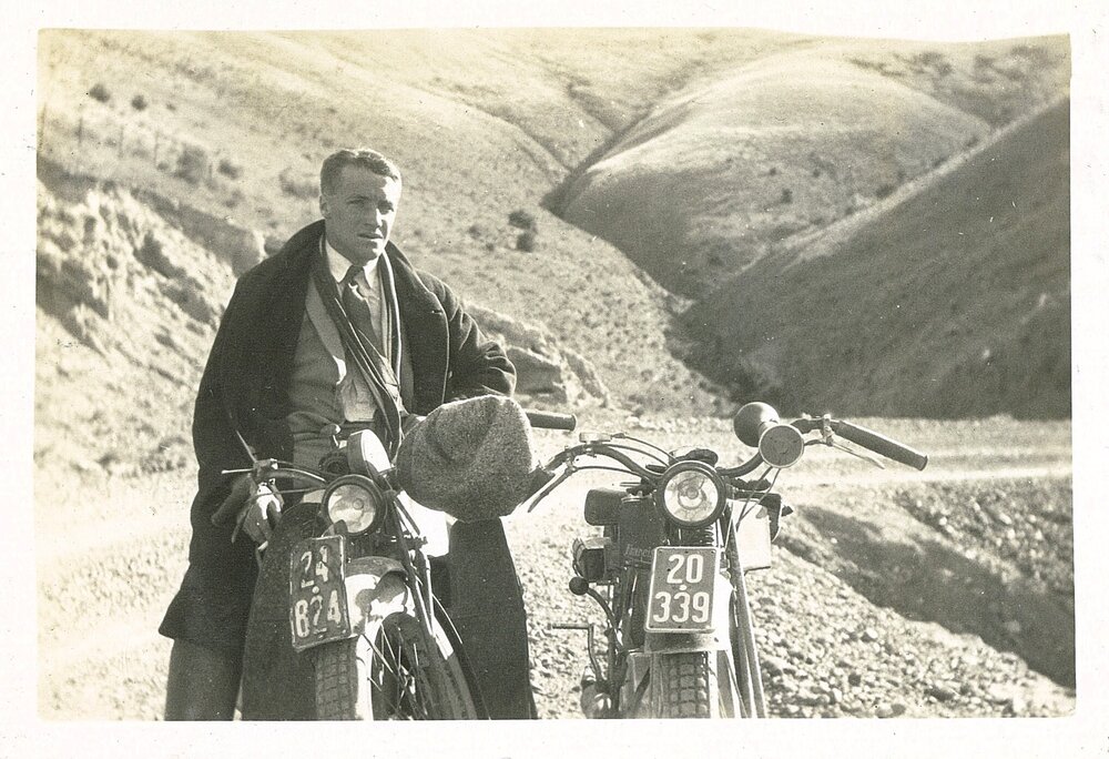 Francis motorbike and rider