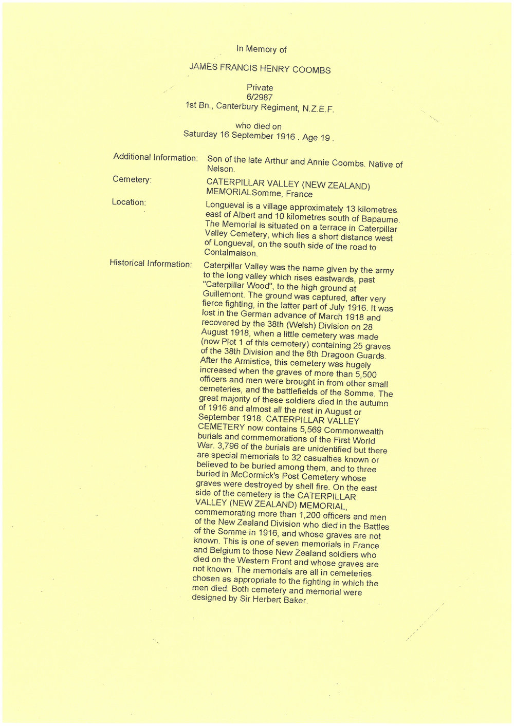 James Francis Henry Coombs