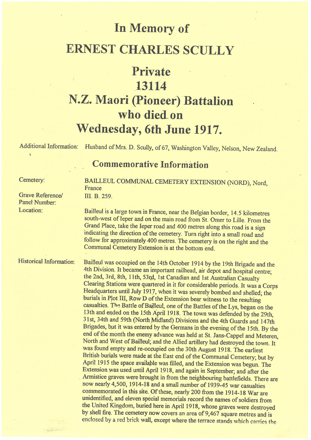 Scully, Ernest Charles