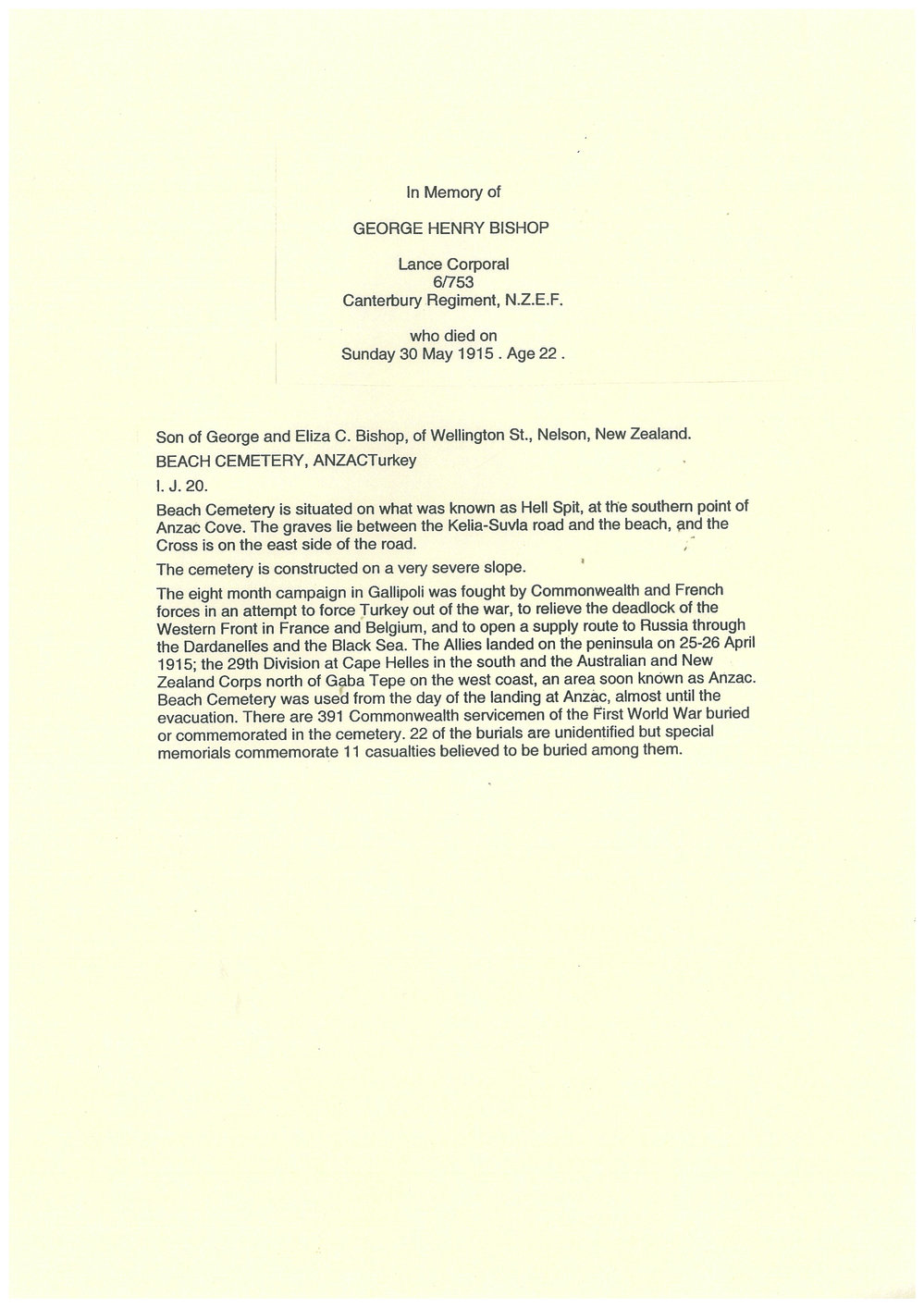 Bishop, George Henry