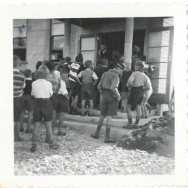 School boys at the opening of the Sports Hall c1940s