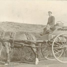 Walter Blommaart on Wakefield Bakery Cart 1909