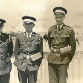 Dennis Stringer and two other men in uniform