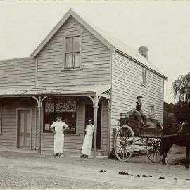 Mr H.J. Harris outside his Wakefield Tearooms and Bakery