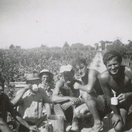 Tobacco workers on a break, Riwaka, 1950s