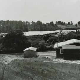 View over Argue's Orchard, Peter Wells orchard across water