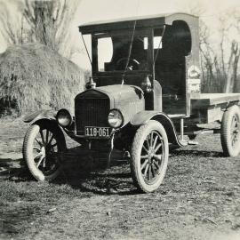 Haystack and truck belonging to Best Bros. of Richmond
