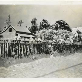 The Wells Home in the snow