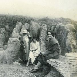 Three women at Pancake Rocks Punakaiki