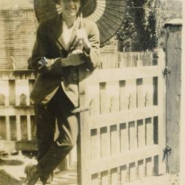 Cyril More with parasol