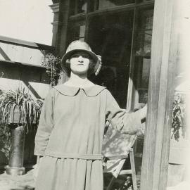 Thelma Newport on veranda