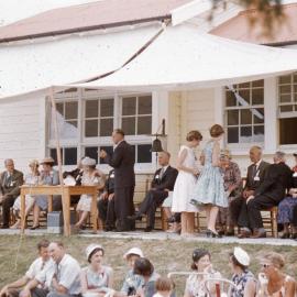 Seated group before the speeches