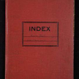1932 Motueka Borough Council Minute Book Index