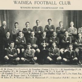 Waimea Senior Football Team 1919
