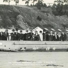The Turkish pontoon on it's arrival in Nelson and in the Queens Gardens