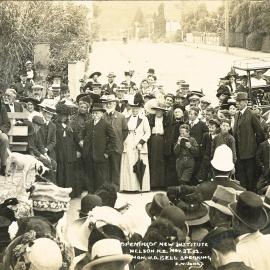 Opening of the new Nelson Institute by Hon. D. Bell