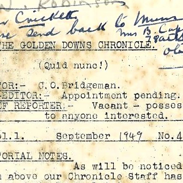 Golden Downs Chronicle September 1949 Vol 1 No 4