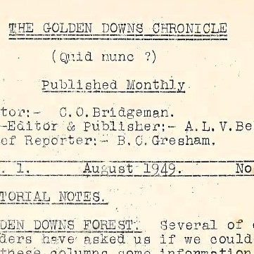 Golden Downs Chronicle August 1949 Vol 1 No 3