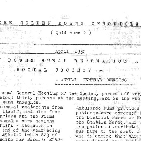 Golden Downs Chronicle April 1952 vol 2 no 1