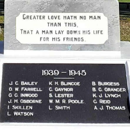 Roll of Honour: World War Two