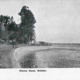 People walking down Rocks Road