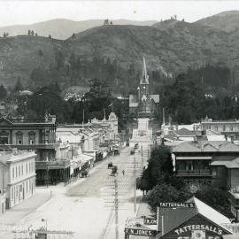 Looking out on Trafalgar Street