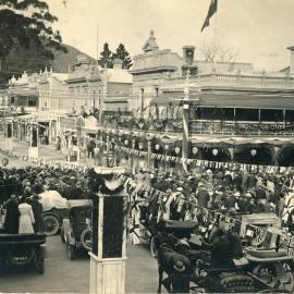 Crowds gather for parade