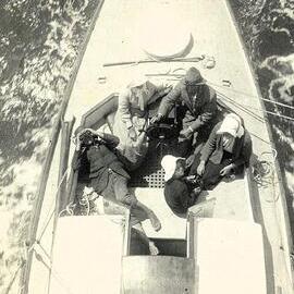 View of yacht from above